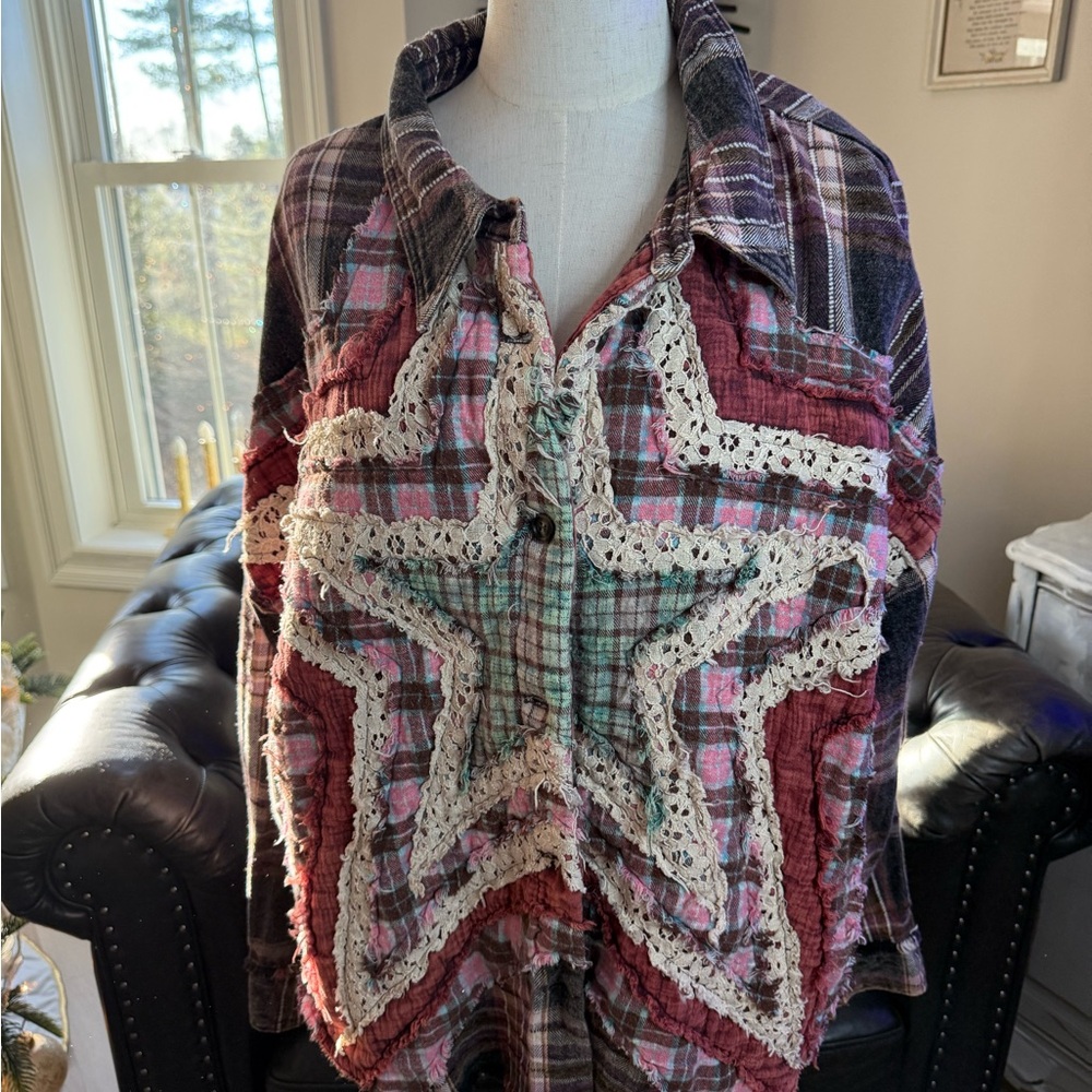 Oli & Hali Rustic Star Button down Top